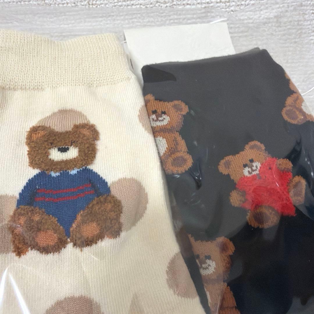 GORN. クマ柄 ソックス 2足セット22-26cm — image 2