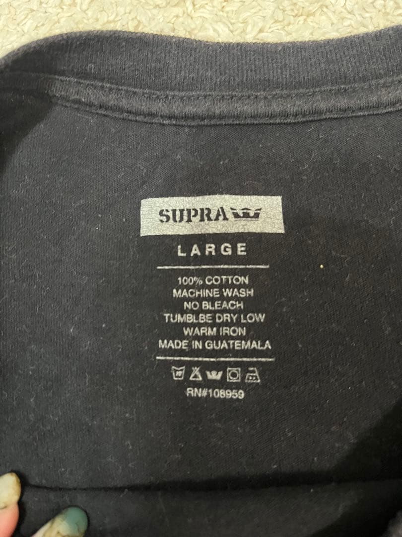 SUPRA ポケット付き Tシャツ ブラック Lサイズ — image 3
