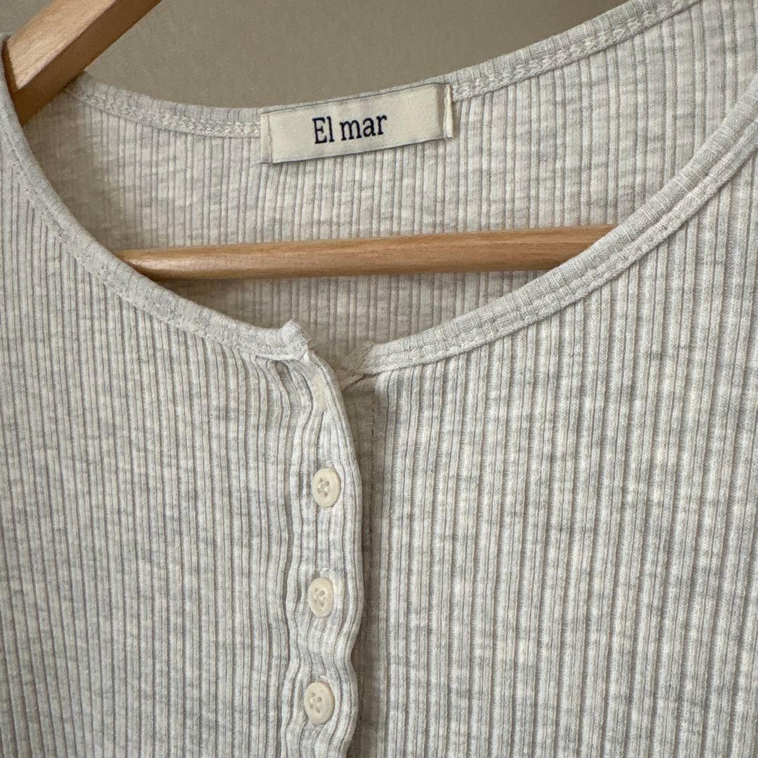 キャナルジーン　El mar リブヘンリーネックTシャツ　長袖　カットソー — image 3