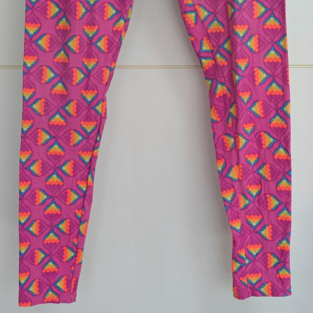 古着　LuLaRoe　レギンス　スキニーパンツ　ピンク　カラフル　ストレッチ — image 3