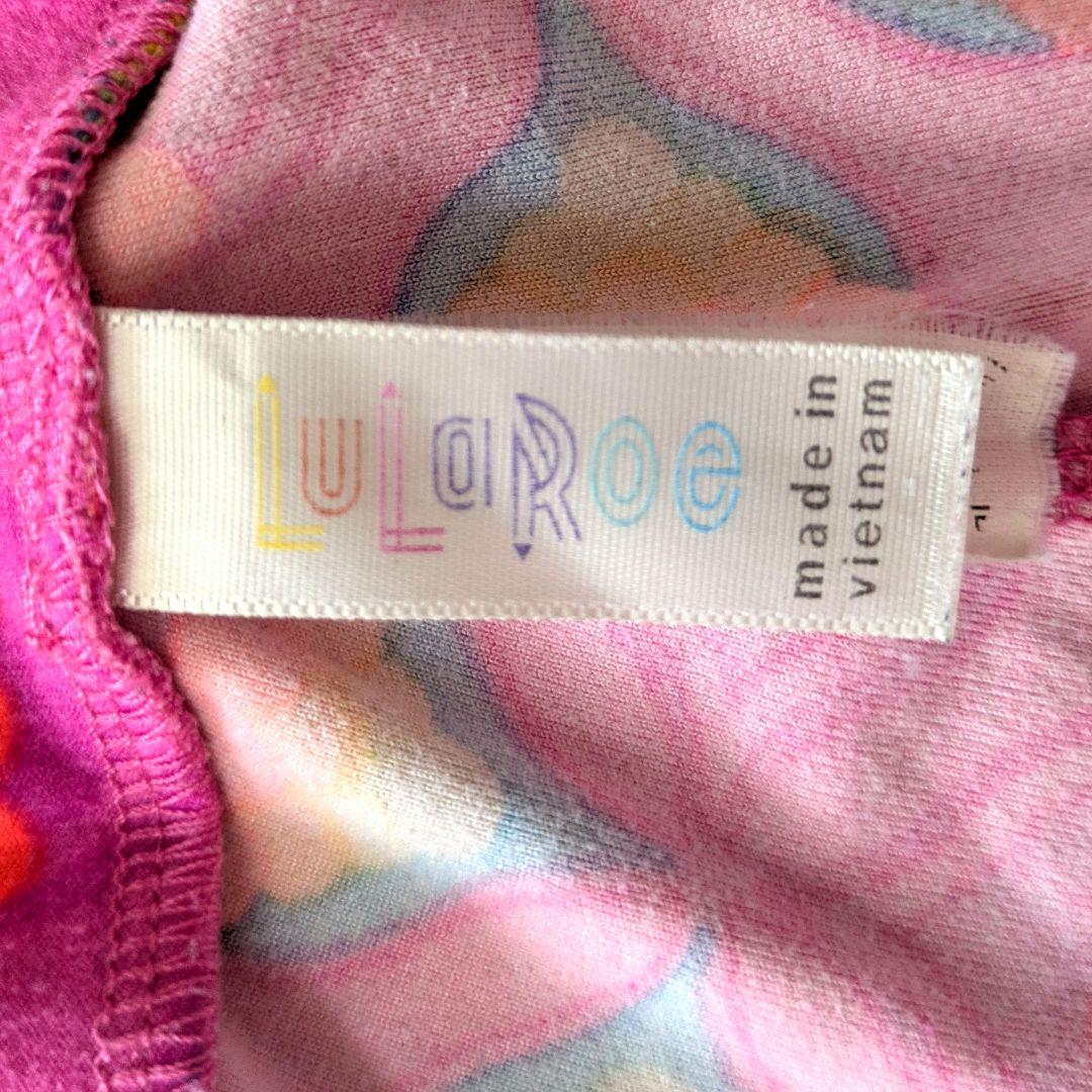 古着　LuLaRoe　レギンス　スキニーパンツ　ピンク　カラフル　ストレッチ — image 5