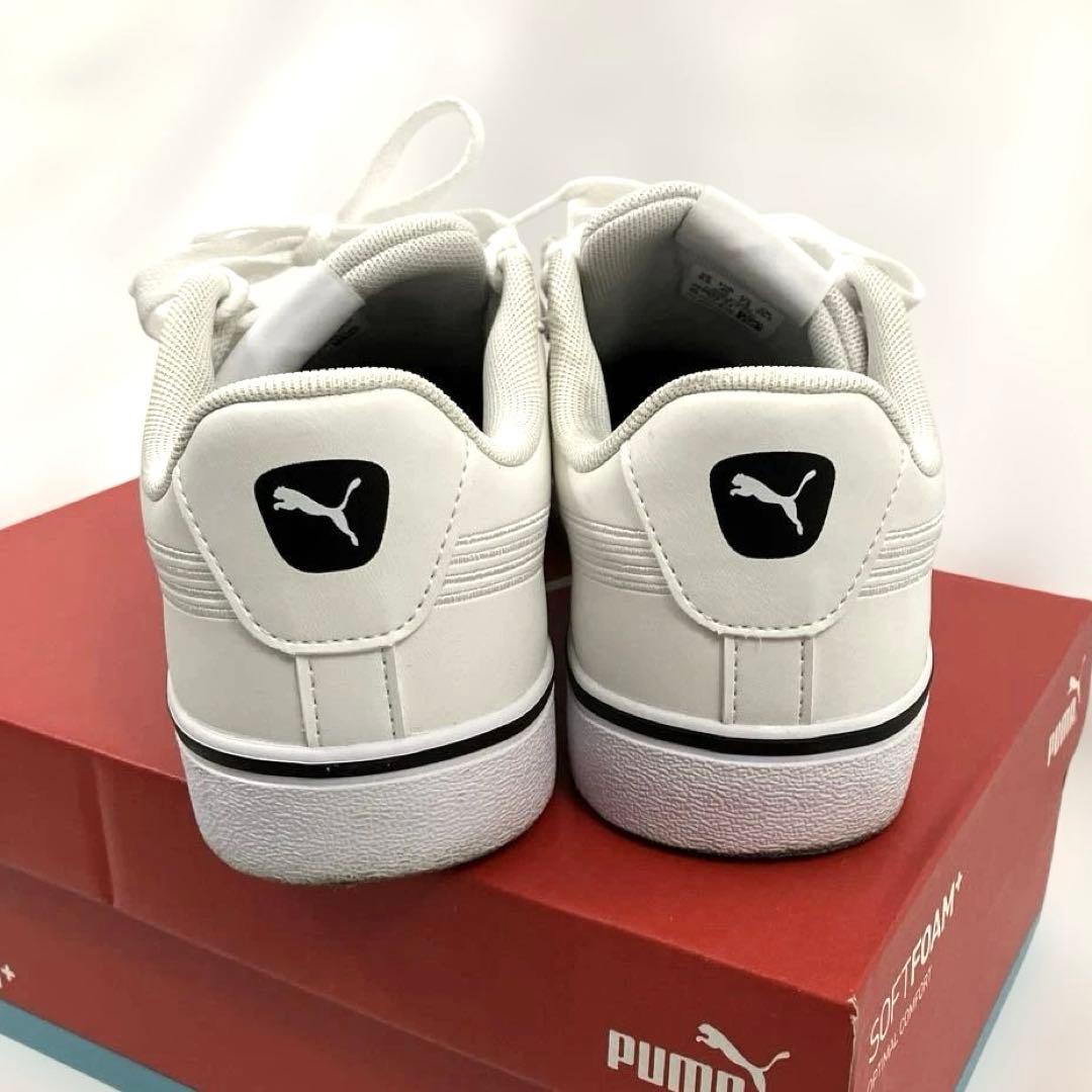 PUMA プーマ Vコート バルク 25.5cm ホワイト/ブラッ — image 4