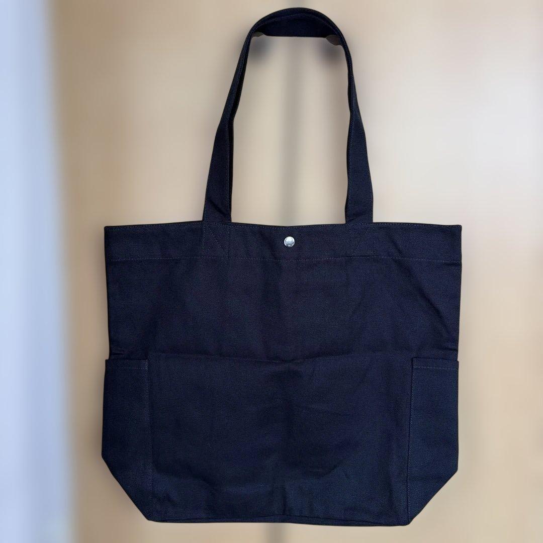 新品　久世福商店　ブラック　オリジナル　キャンバストートバッグ　買物バック — image 2