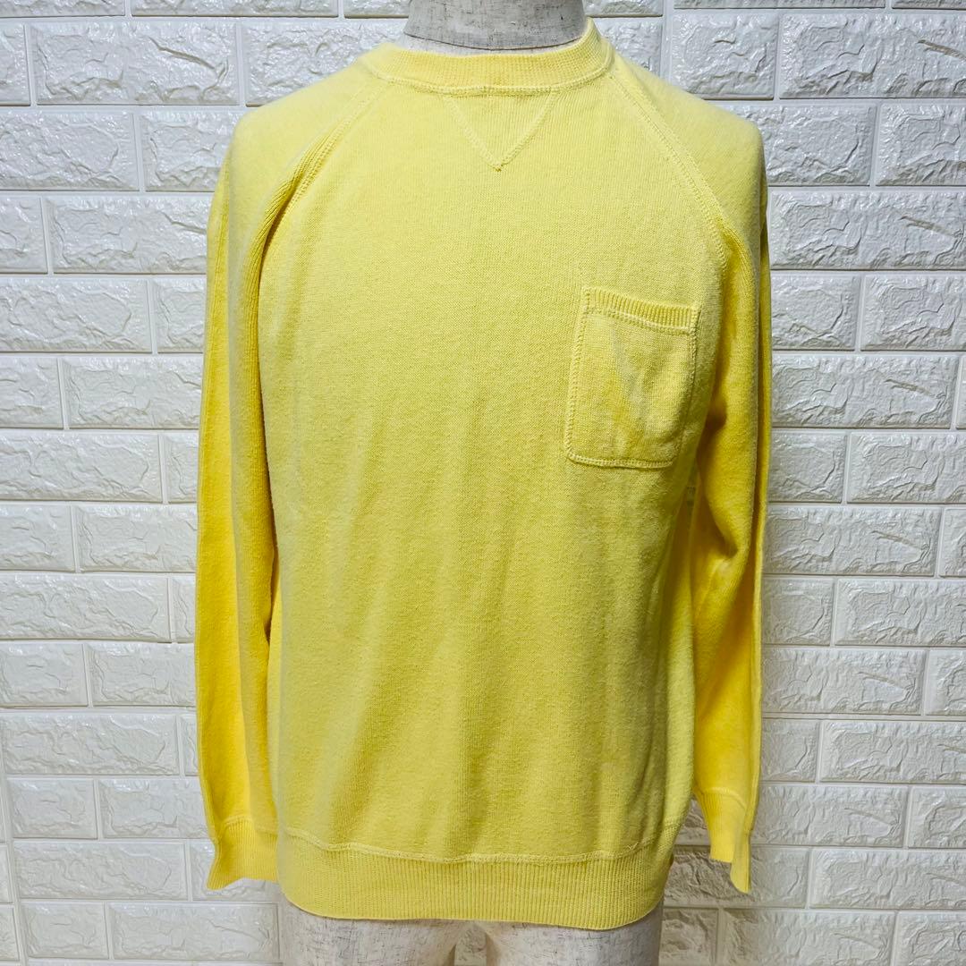 IY BASICS レモン色 長袖ニット L ポケット付き 秋冬【204】 — image 2