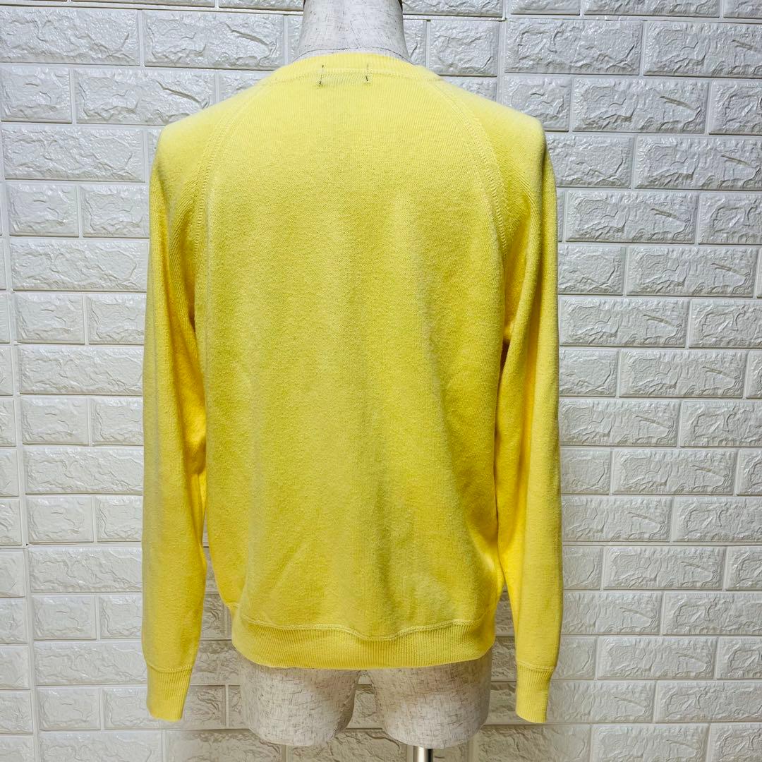IY BASICS レモン色 長袖ニット L ポケット付き 秋冬【204】 — image 4
