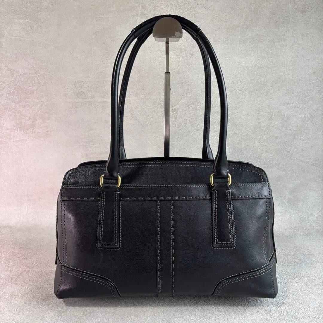 coach ハンドバッグ　ショルダー　ターンロック　y2k ブラック　レザー — image 4