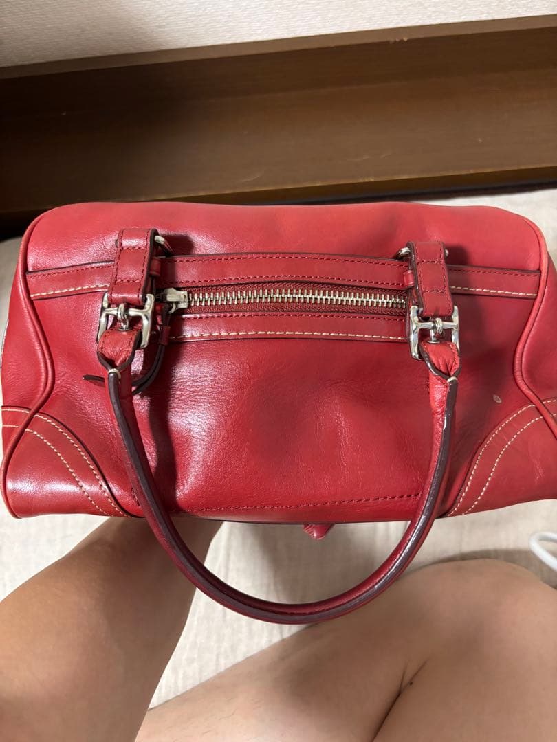 COACH レザー ハンドバッグ レッド — image 3