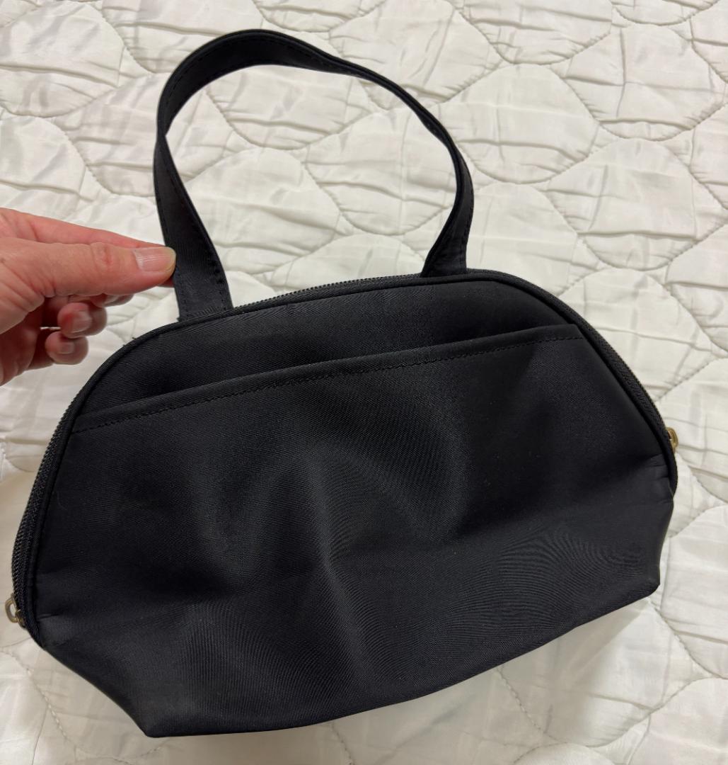 最終値下げ！フィガロパリ　黒ハンドバッグ　美品　化粧ポーチ — image 4