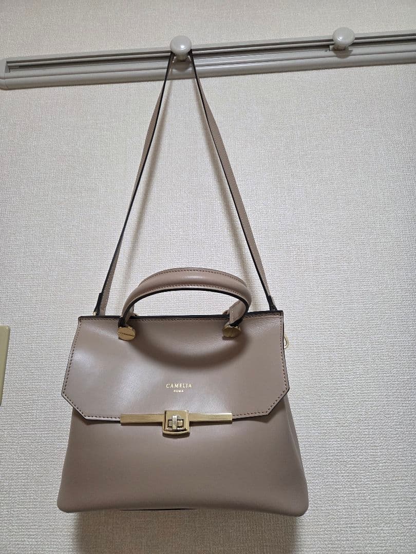 CAMELIA ROMA ピンクベージュ 本革 2WAYバッグ イタリア製 — image 3