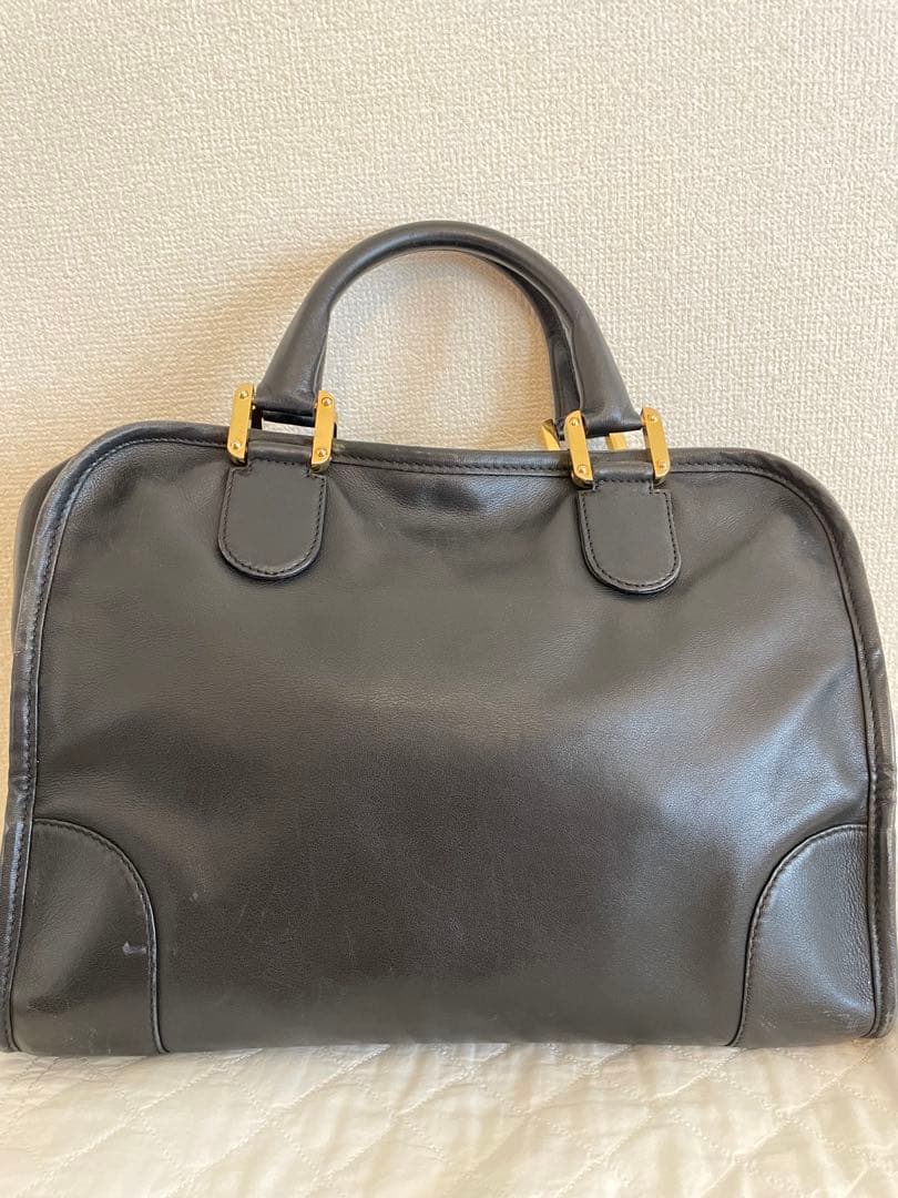 LOEWE ロエベ アマソナ ハンドバッグ ブラック レザー ゴールド金具 — image 2
