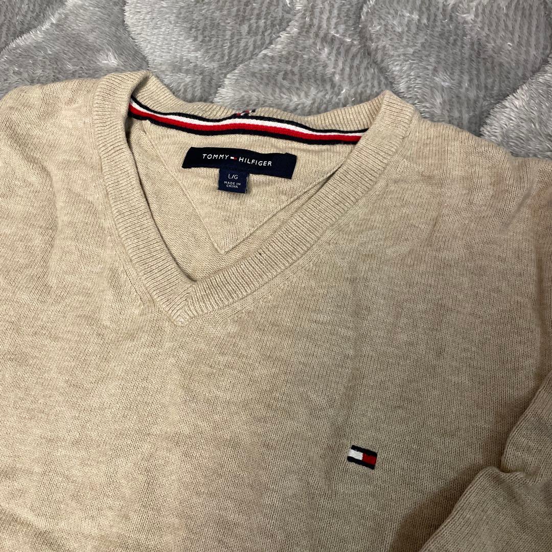 TOMMY HILFIGER ニット　ベージュ　Lサイズ — image 2