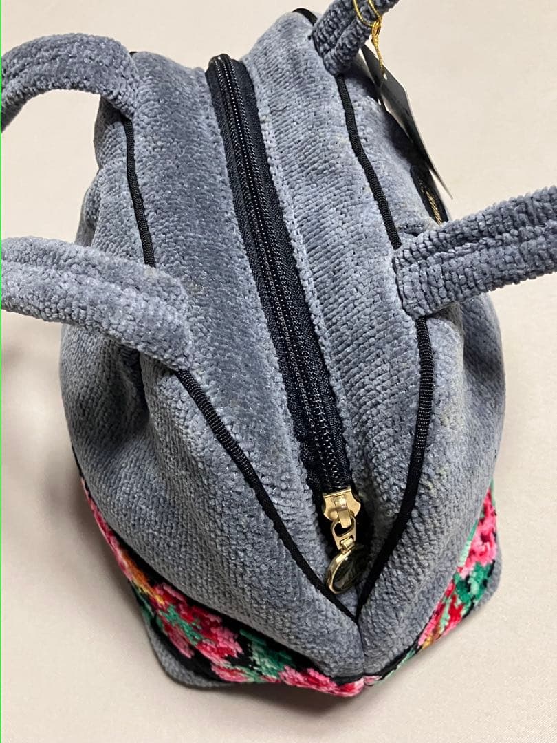 FEILER フェイラー トートバッグ　花柄　ハンドバッグ　グレー　新品 — image 4