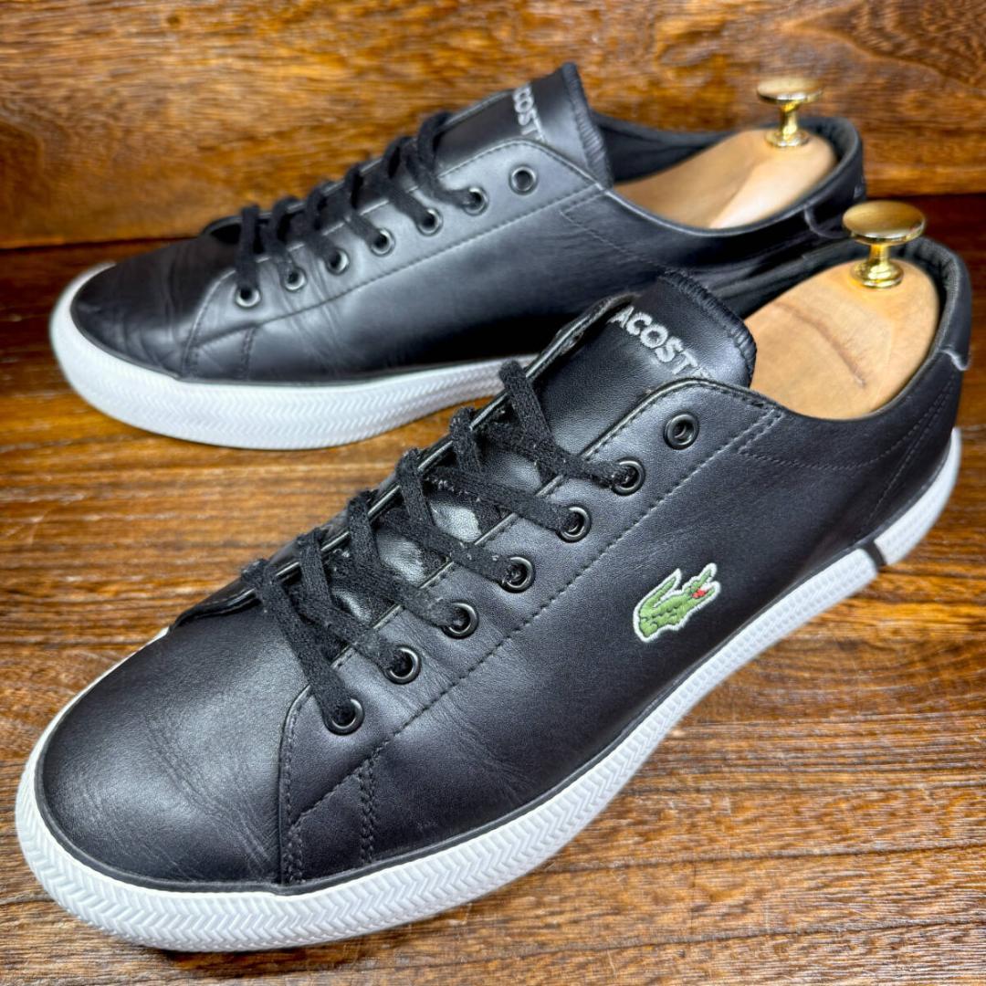◆LACOSTE◆ラコステ 28.0cm レザースニーカー 黒 ブラック メンズ — image 2