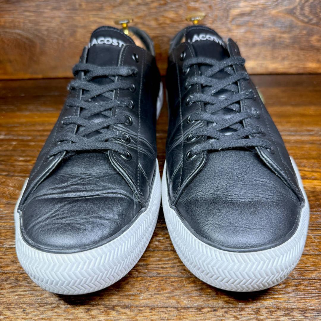 ◆LACOSTE◆ラコステ 28.0cm レザースニーカー 黒 ブラック メンズ — image 4