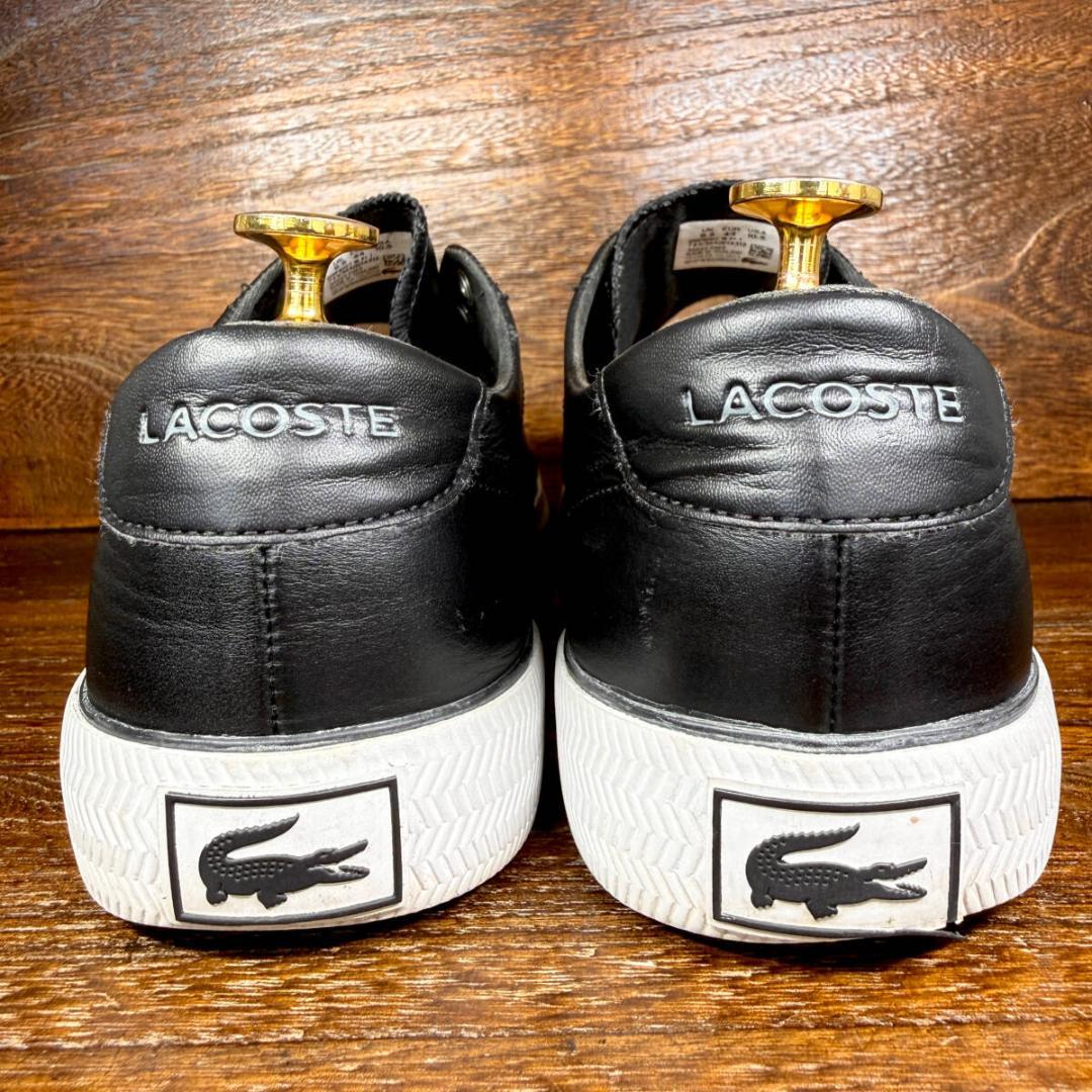 ◆LACOSTE◆ラコステ 28.0cm レザースニーカー 黒 ブラック メンズ — image 5