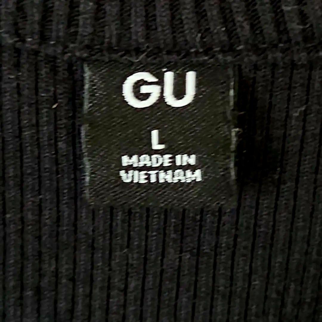 franc様◆GU リブT 半袖Tシャツ【L】 黒 — image 4