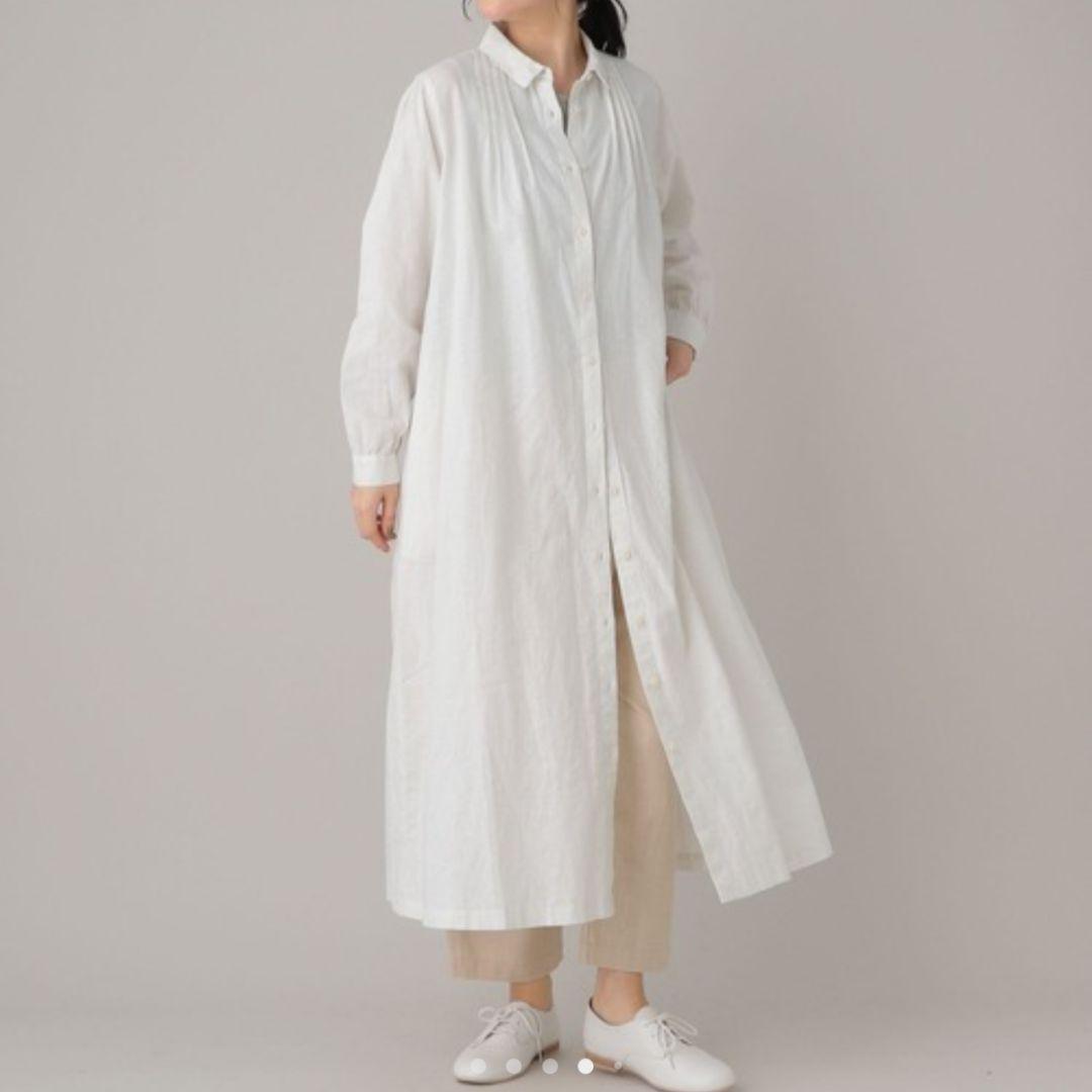 natural by studio CLIPリネンコットンシャツワンピース綿麻混 — image 2