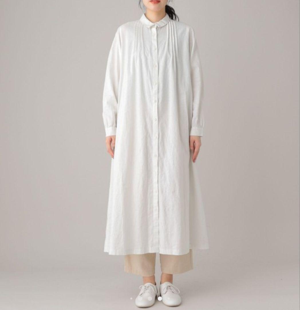 natural by studio CLIPリネンコットンシャツワンピース綿麻混 — image 3