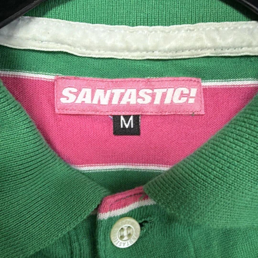 SANTASTIC! ボーダー ポロシャツ Mサイズ pop — image 3