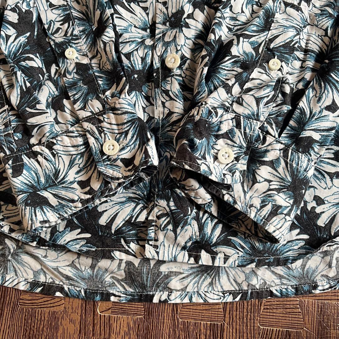 【良デザイン】Desigual 花柄 長袖シャツ　ボタニカル柄　XL — image 5