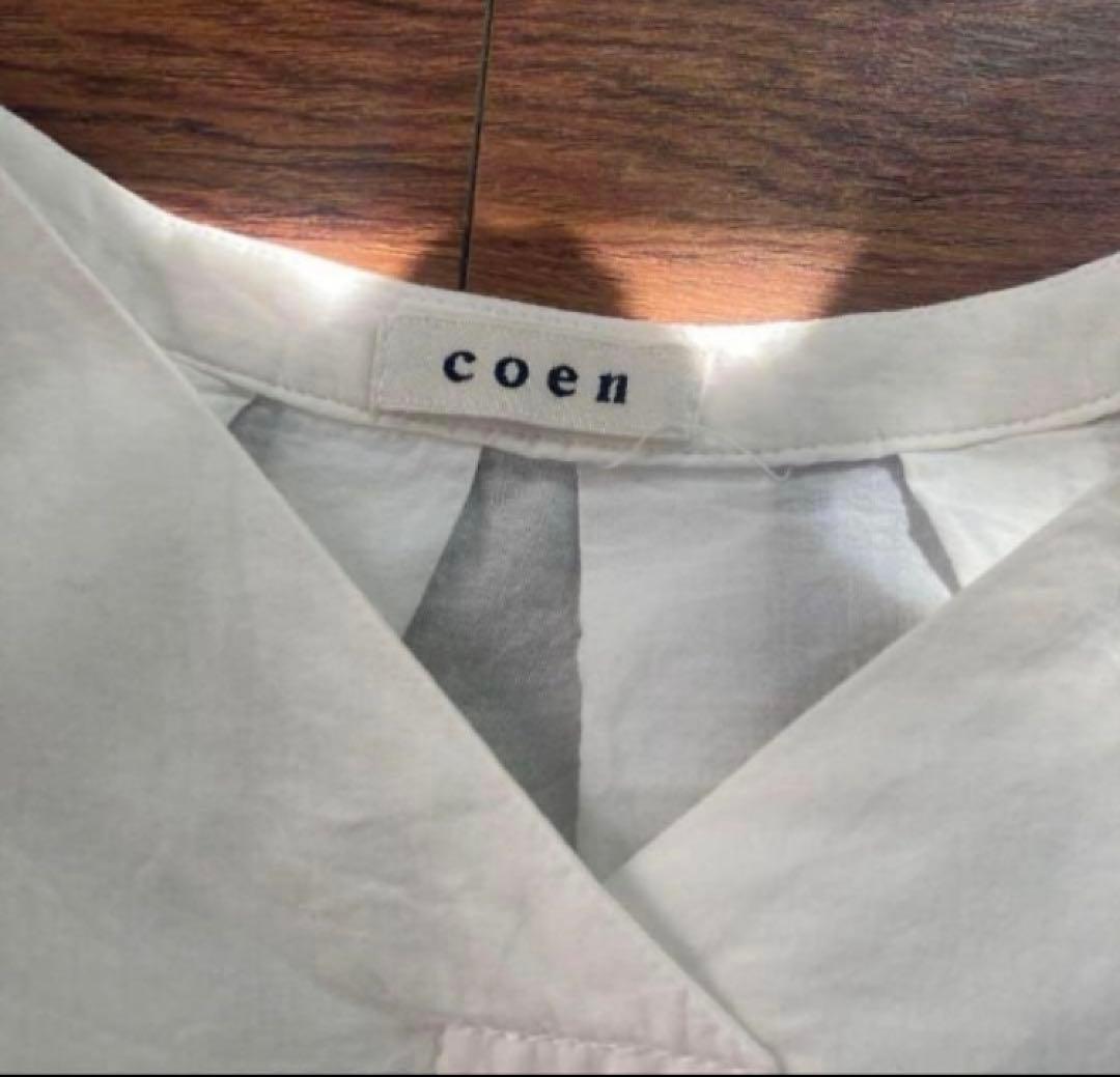coen コーエン ホワイト チュニックブラウス — image 3