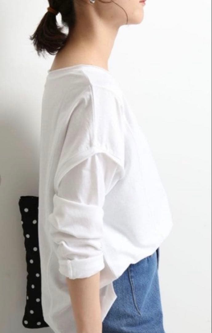 SLOBE IENA カットオフニュアンスロンT ホワイト — image 3