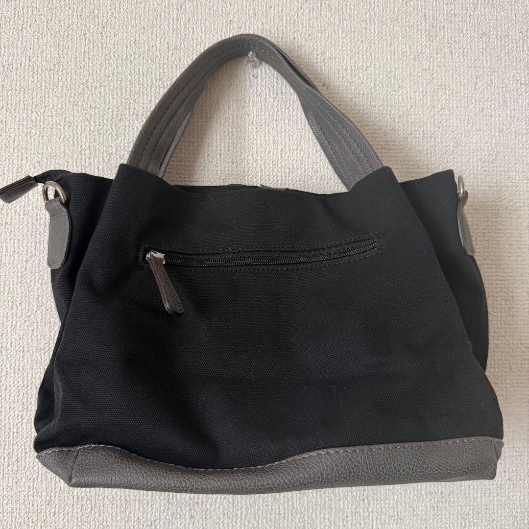 花柄トートバッグ 黒/グレー — image 4