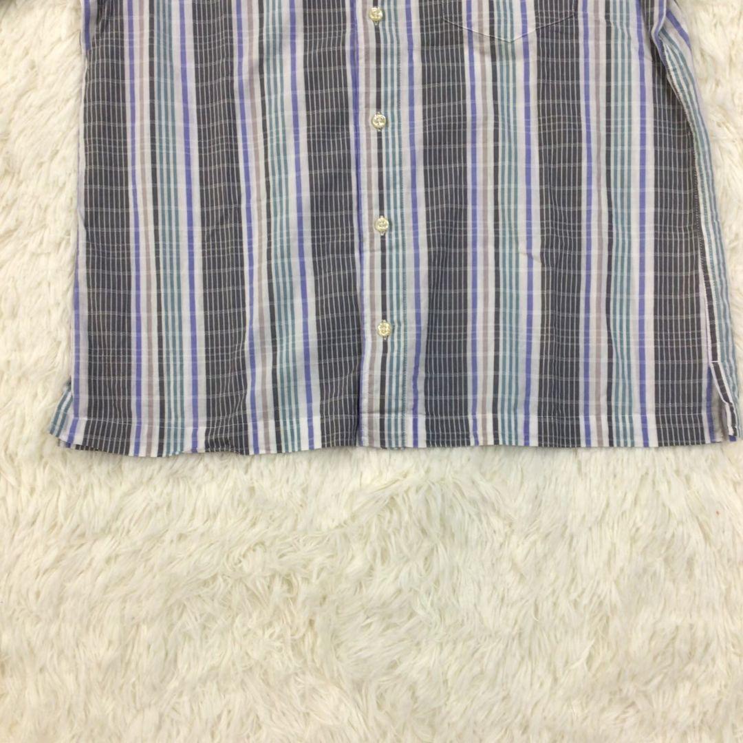 element of SIMPLE LIFE 半袖シャツ ストライプ M グレー — image 3