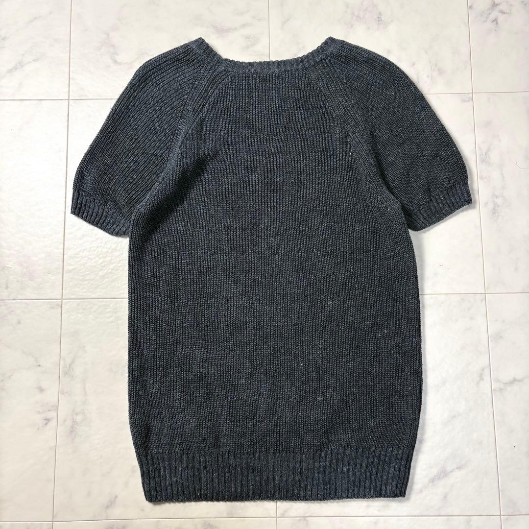 GRAN SASSO LINO リネン100% 半袖サマーニット 46 グレー — image 2