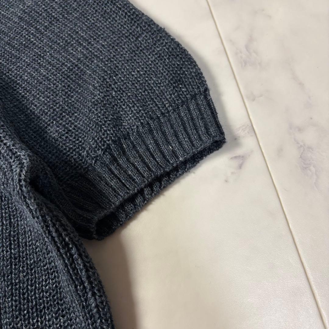 GRAN SASSO LINO リネン100% 半袖サマーニット 46 グレー — image 4
