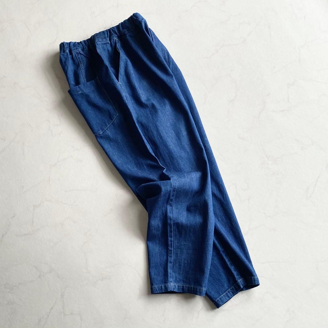 LAITERIE 甘織 テーパード デニム パンツ ゆったり — image 2
