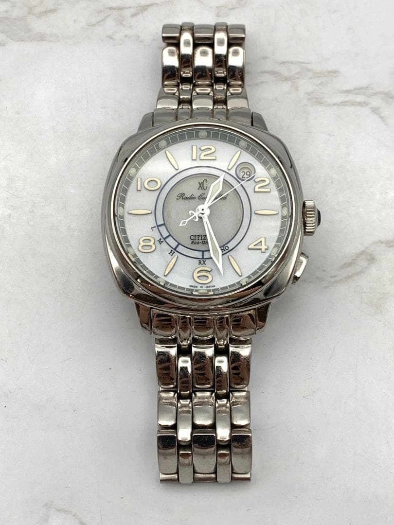 【稼動】CITIZEN XC エコドライブ腕時計 メンズ　シルバー — image 4