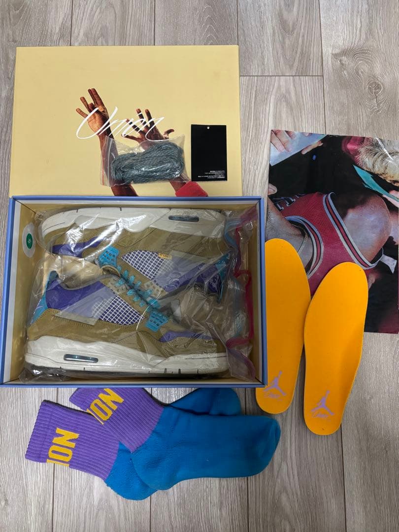 Union LA Air Jordan 4 Retro Desert Moss — image 3