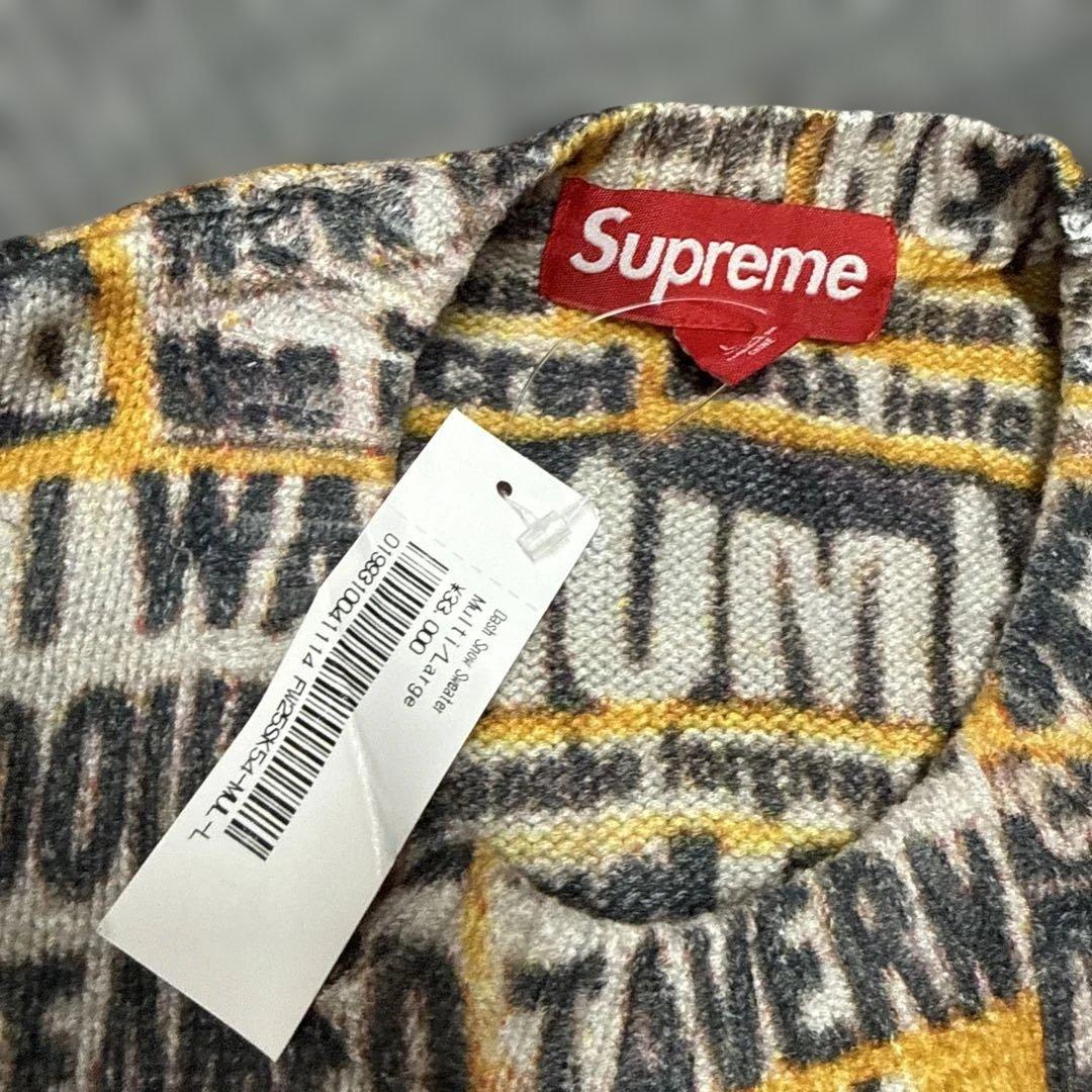 Supreme Newsprint Sweater Multi L — image 3