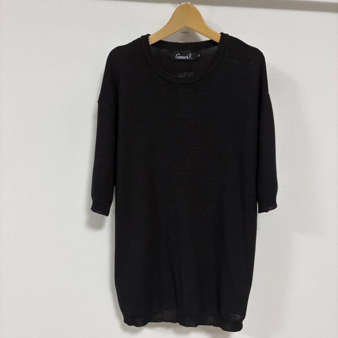 cavariA 半袖ニット　黒ブラック系　トップス　シンプル　高級感 — image 5