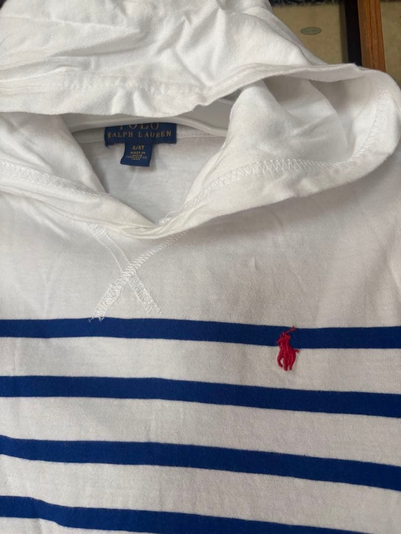 ♡フード付きロンT♡Ralph Lauren ストライプ パーカー 4T — image 3