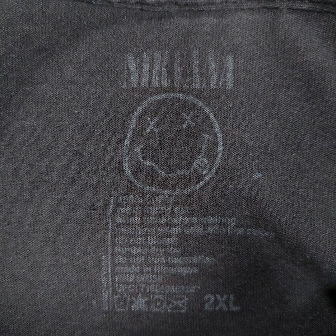 NIRVANA 2XL スマイリー バンド ロックT 半袖Tシャツ — image 3