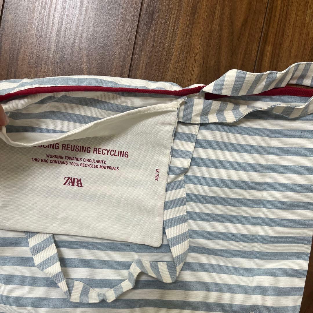 ZARA ボーダー柄 トートバッグ エコバッグ — image 4