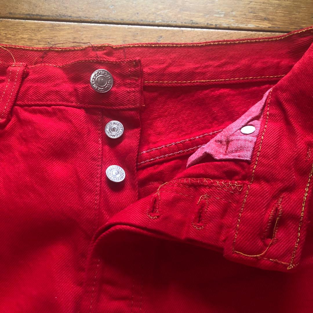 Levi's★US501 赤染めストレートデニム 神ラベル後付け♠︎W30 — image 5