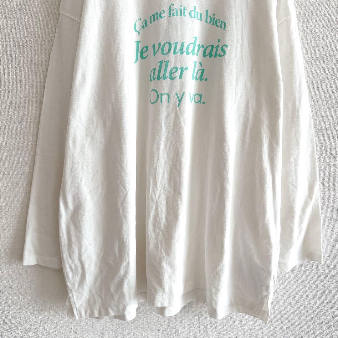 SHIPS any Tシャツ VOYAGE ロゴ ロングスリーブ ホワイト F — image 5