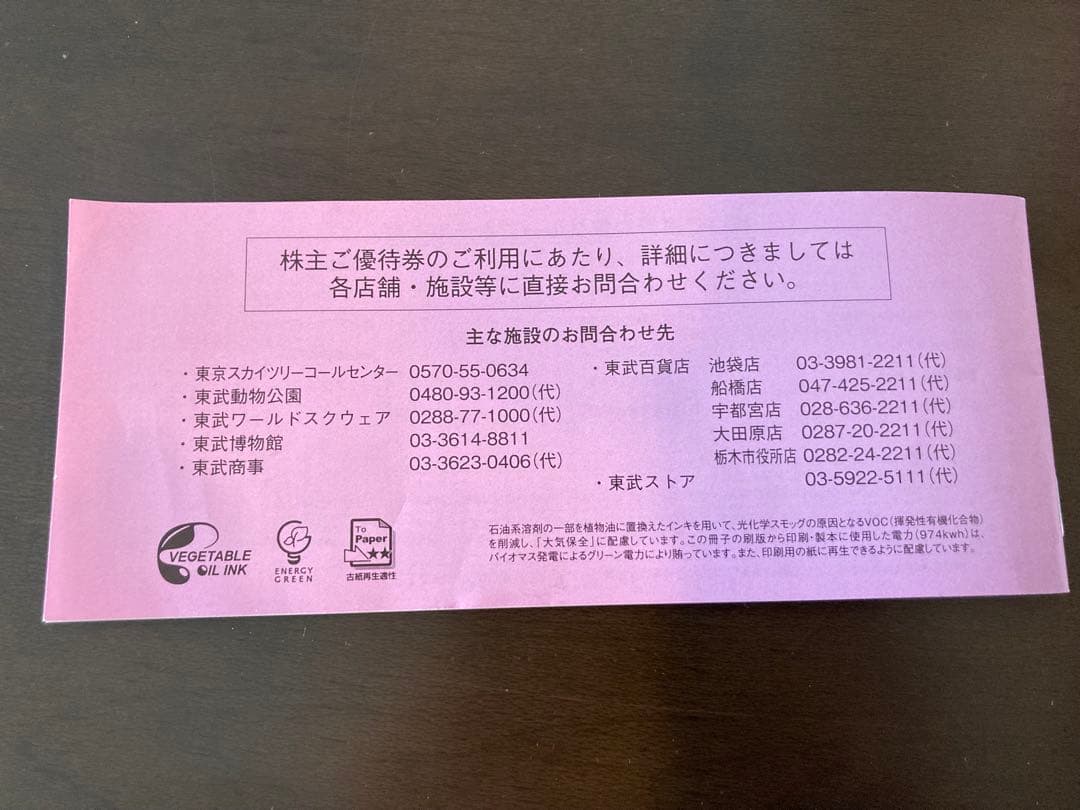 東武鉄道　株主優待　一部使用済み — image 4