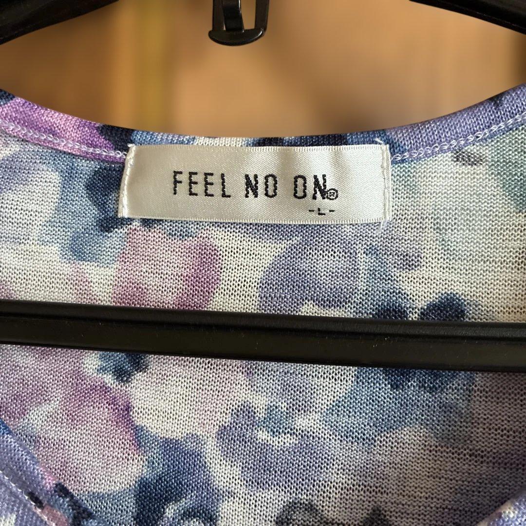 FEEL NO ON 花柄 半袖 Tシャツ パープル Lサイズ — image 2