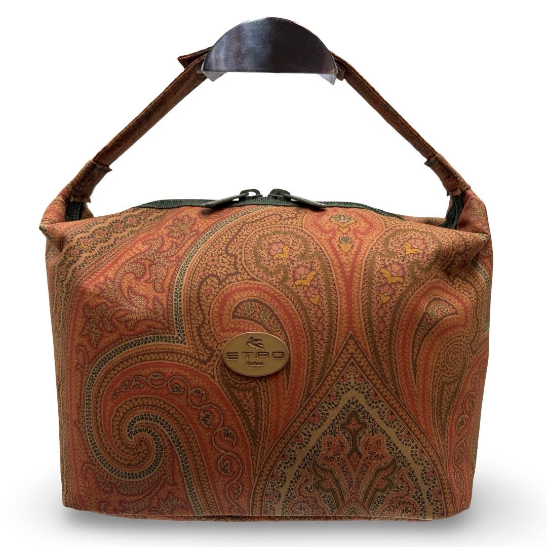 y2K ETRO エトロ　ハンドバッグ　バニティポーチ　ペイズリー柄　ナイロン — image 2