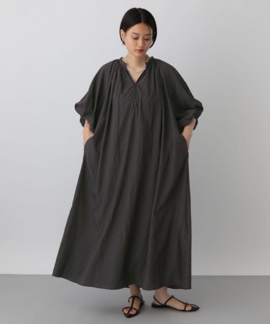 【新品】 A part by ストライプバルーンワンピース　ブラック　スミクロ — image 3
