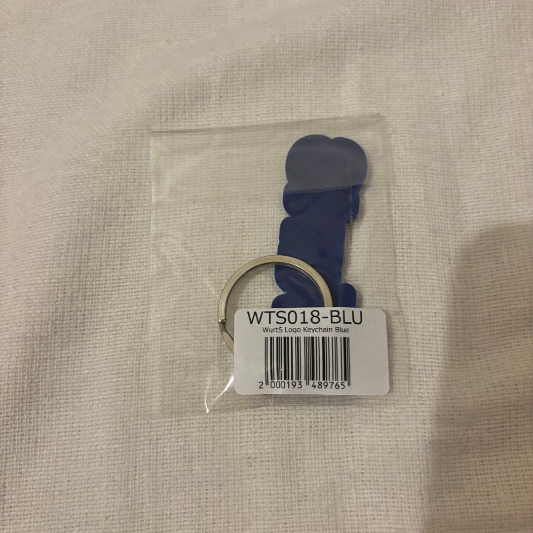 新品 WurtS ロゴ キーホルダー 青色 Logo Keychain Blue — image 2