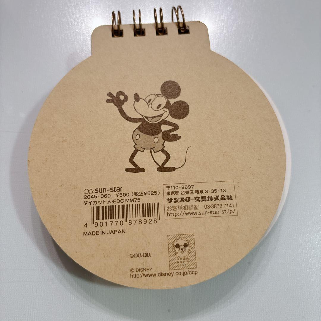Coca-Cola Mickey 75周年記念 ダイカットメモ — image 2
