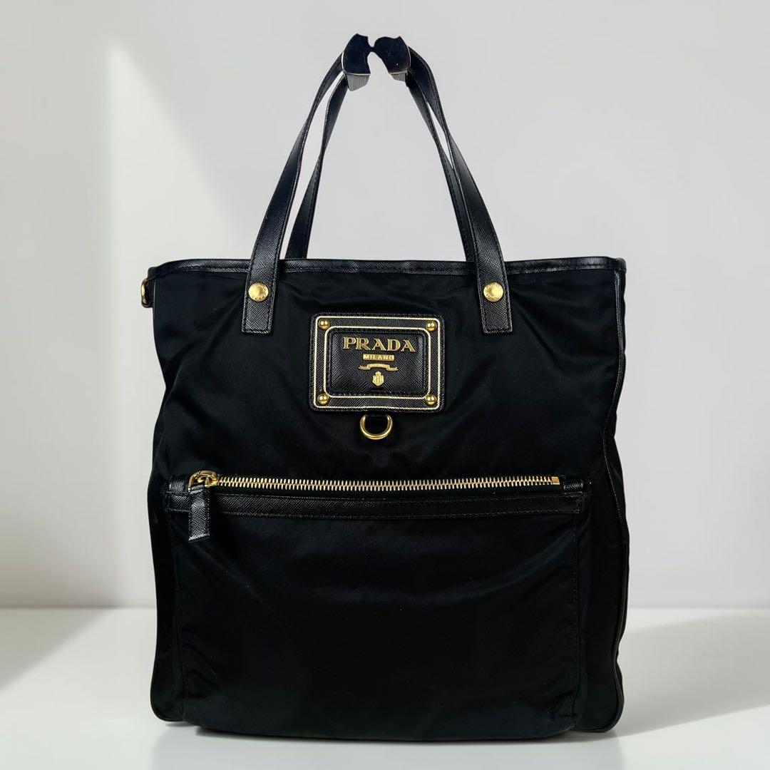 Prada プラダ 2way ハンドバッグ 斜め掛け◎ ブラック 黒 — image 2