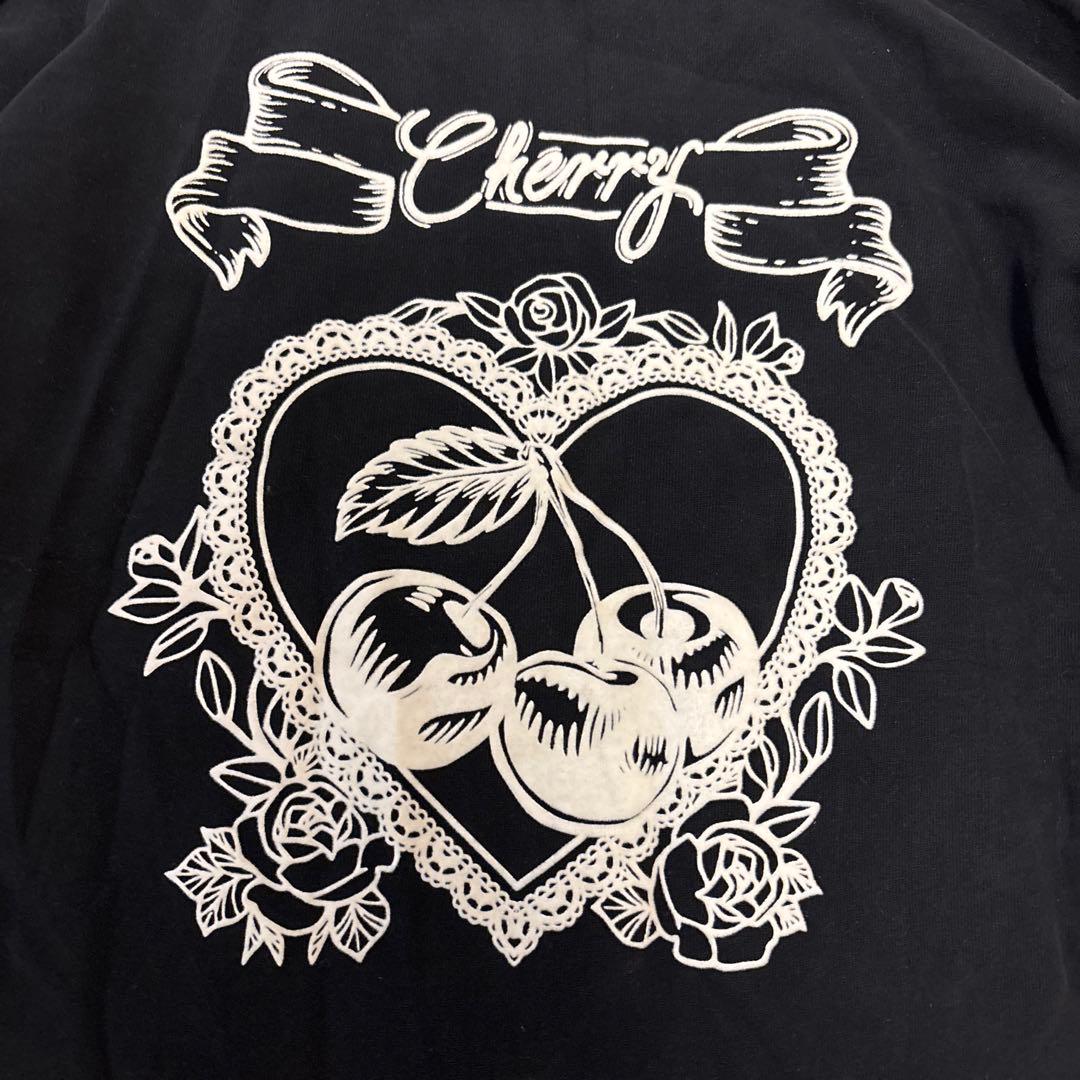 bubbles ロンT 長袖Tシャツ　チェリー　バックプリント — image 3