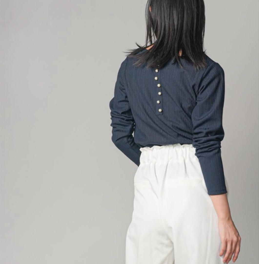 mili an deni ボートネックトップス 長袖 ネイビー — image 4
