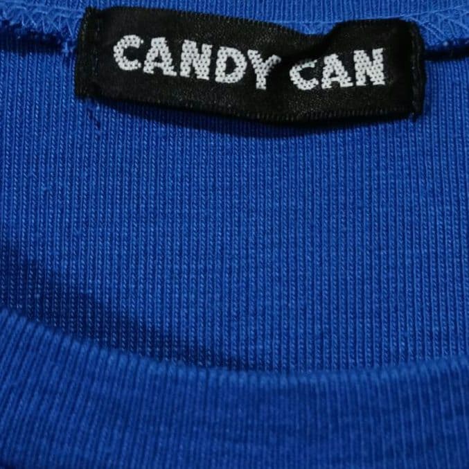 【CANDY CAN】 カットソー ロンT ブルー ロゴプリント — image 2